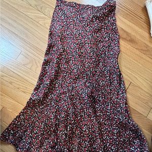 Topshop silk floral skirt.